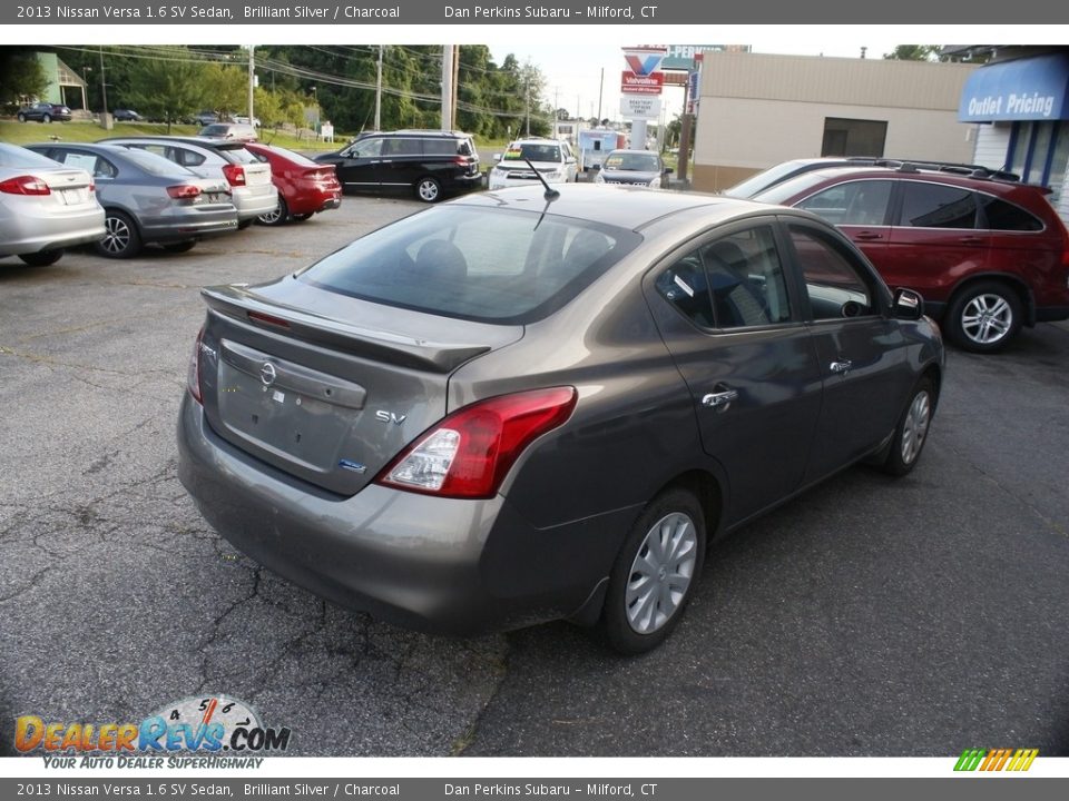 2013 Nissan Versa 1.6 SV Sedan Brilliant Silver / Charcoal Photo #6
