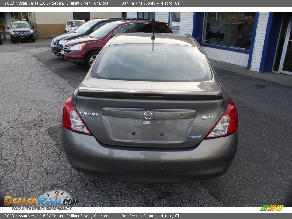 2013 Nissan Versa 1.6 SV Sedan Brilliant Silver / Charcoal Photo #7