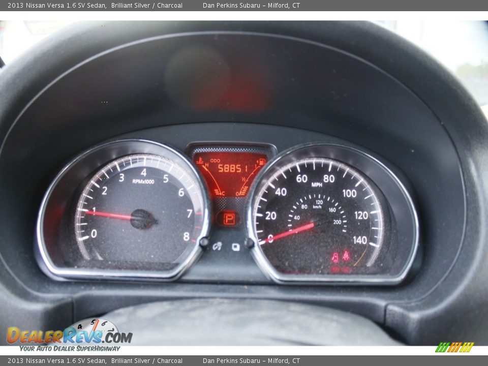 2013 Nissan Versa 1.6 SV Sedan Brilliant Silver / Charcoal Photo #11