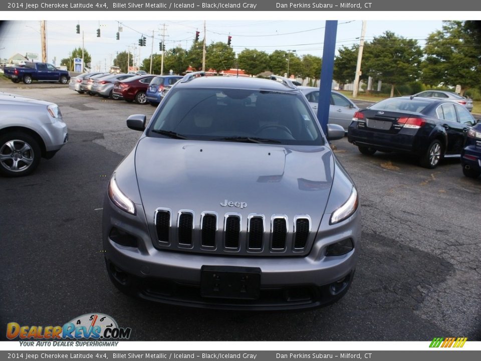 2014 Jeep Cherokee Latitude 4x4 Billet Silver Metallic / Iceland - Black/Iceland Gray Photo #2