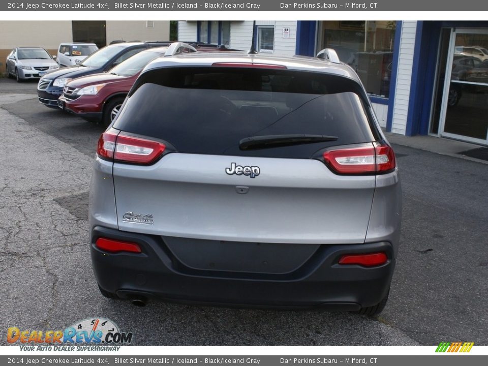 2014 Jeep Cherokee Latitude 4x4 Billet Silver Metallic / Iceland - Black/Iceland Gray Photo #7