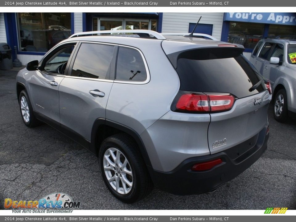 2014 Jeep Cherokee Latitude 4x4 Billet Silver Metallic / Iceland - Black/Iceland Gray Photo #10