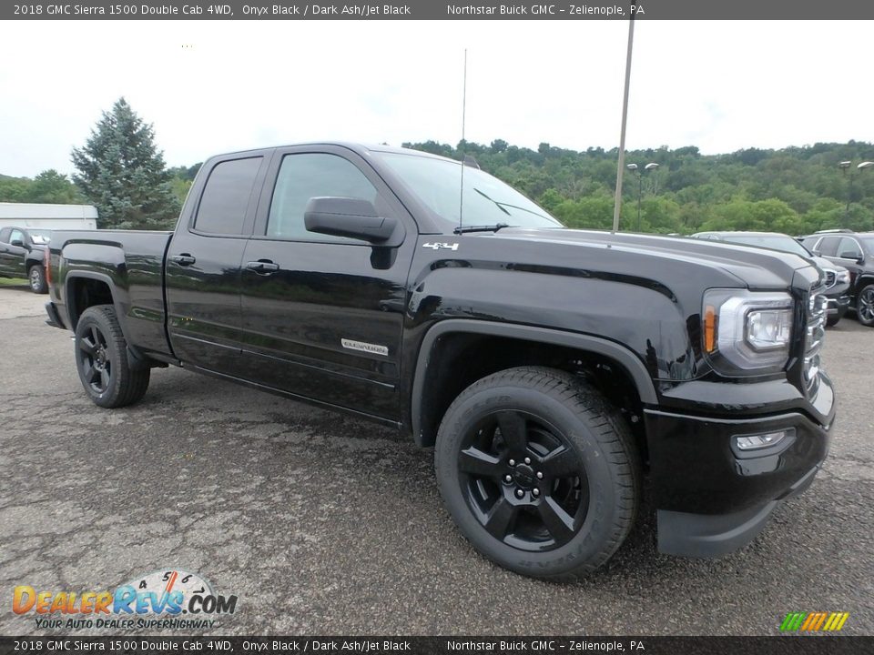 2018 GMC Sierra 1500 Double Cab 4WD Onyx Black / Dark Ash/Jet Black Photo #3