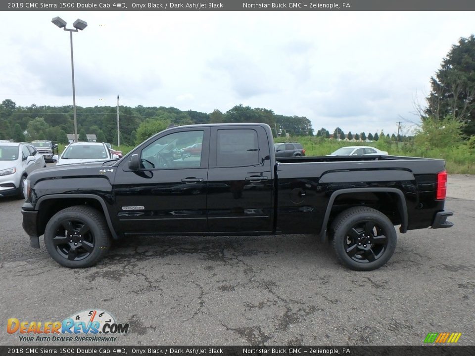 2018 GMC Sierra 1500 Double Cab 4WD Onyx Black / Dark Ash/Jet Black Photo #8