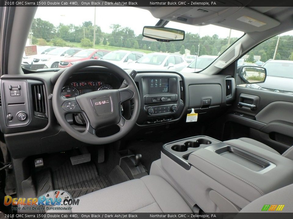 2018 GMC Sierra 1500 Double Cab 4WD Onyx Black / Dark Ash/Jet Black Photo #12