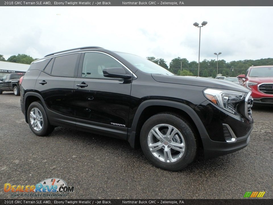 2018 GMC Terrain SLE AWD Ebony Twilight Metallic / ­Jet Black Photo #3