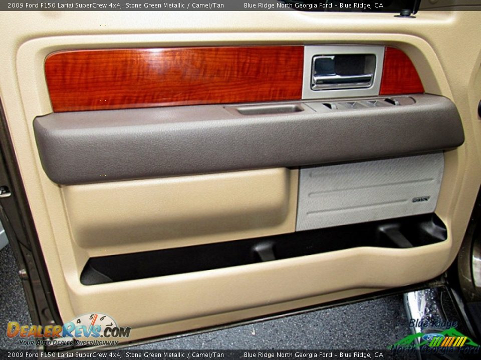 2009 Ford F150 Lariat SuperCrew 4x4 Stone Green Metallic / Camel/Tan Photo #28