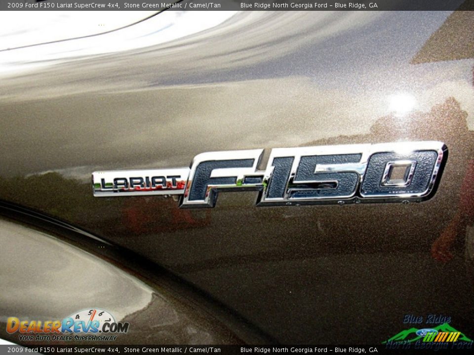 2009 Ford F150 Lariat SuperCrew 4x4 Stone Green Metallic / Camel/Tan Photo #36