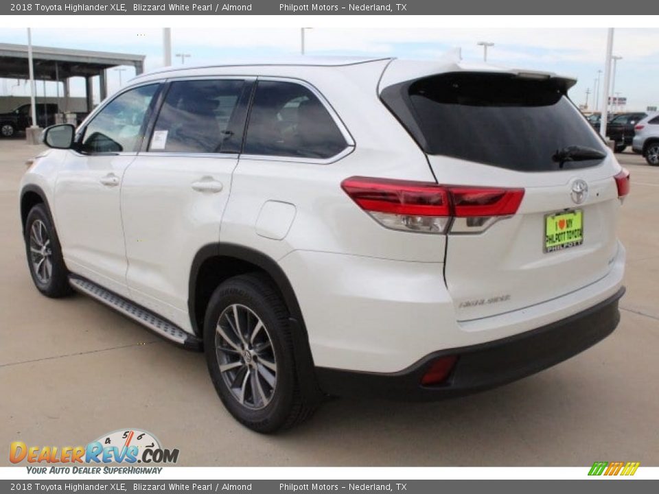 2018 Toyota Highlander XLE Blizzard White Pearl / Almond Photo #6