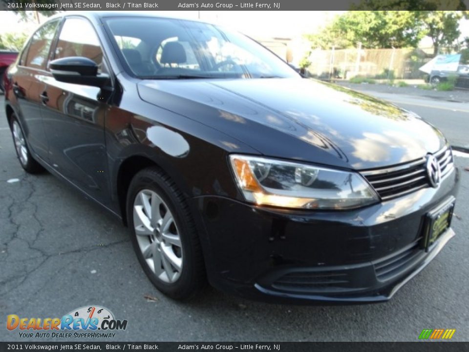 2011 Volkswagen Jetta SE Sedan Black / Titan Black Photo #3