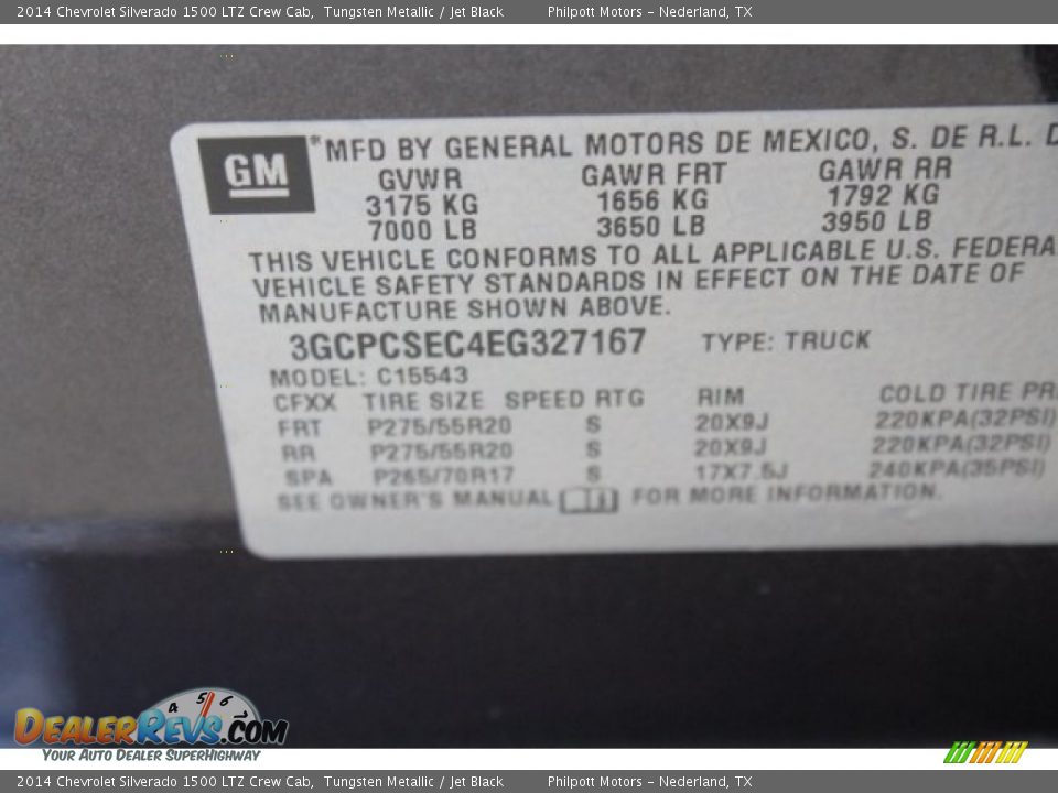 2014 Chevrolet Silverado 1500 LTZ Crew Cab Tungsten Metallic / Jet Black Photo #30