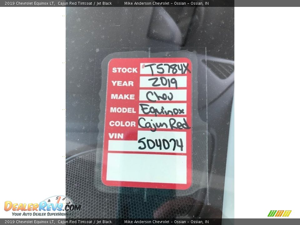2019 Chevrolet Equinox LT Cajun Red Tintcoat / Jet Black Photo #26