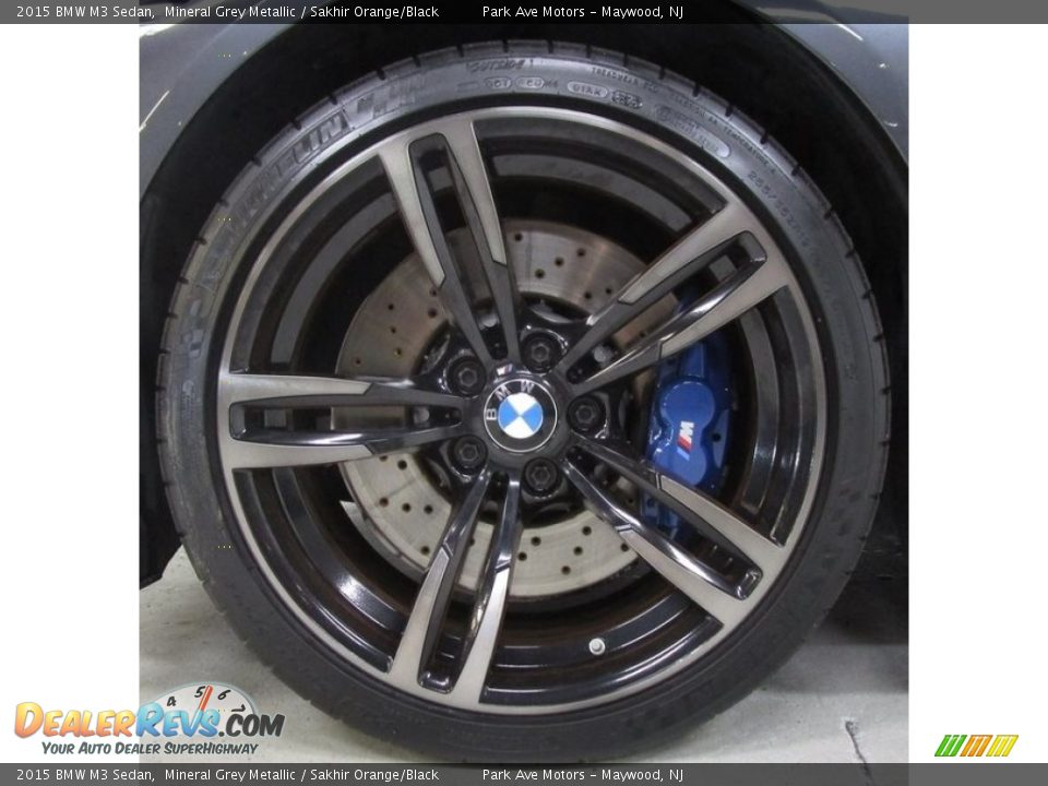 2015 BMW M3 Sedan Mineral Grey Metallic / Sakhir Orange/Black Photo #31