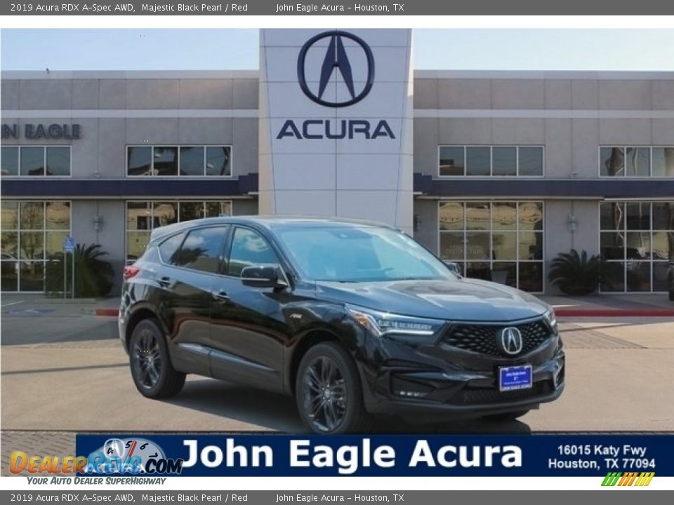 2019 Acura RDX A-Spec AWD Majestic Black Pearl / Red Photo #1