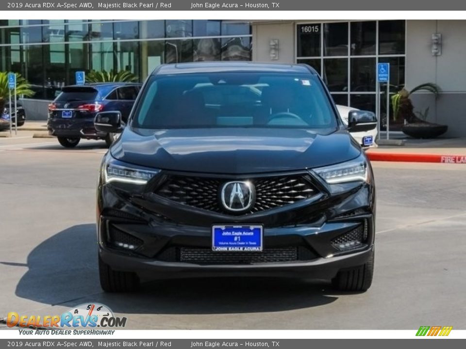2019 Acura RDX A-Spec AWD Majestic Black Pearl / Red Photo #2