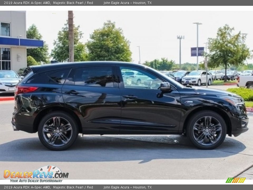 2019 Acura RDX A-Spec AWD Majestic Black Pearl / Red Photo #8