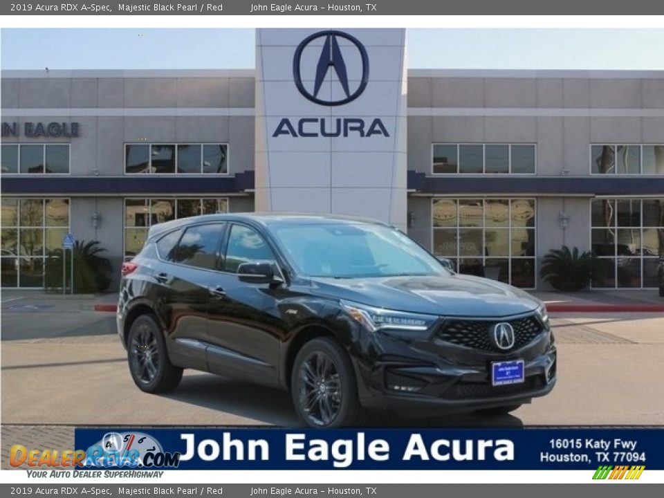 2019 Acura RDX A-Spec Majestic Black Pearl / Red Photo #1