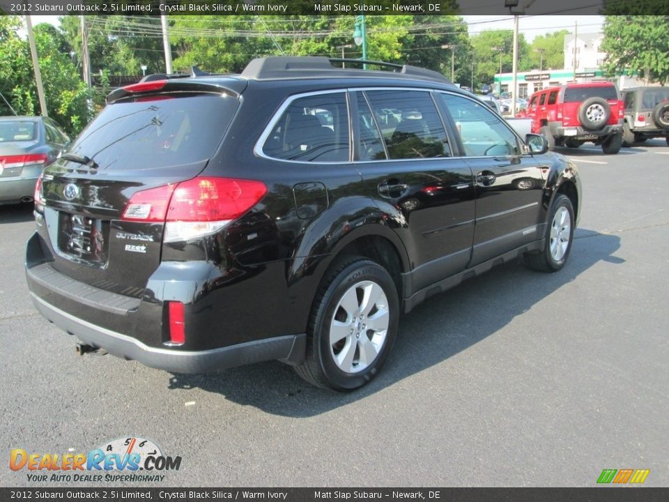 2012 Subaru Outback 2.5i Limited Crystal Black Silica / Warm Ivory Photo #6