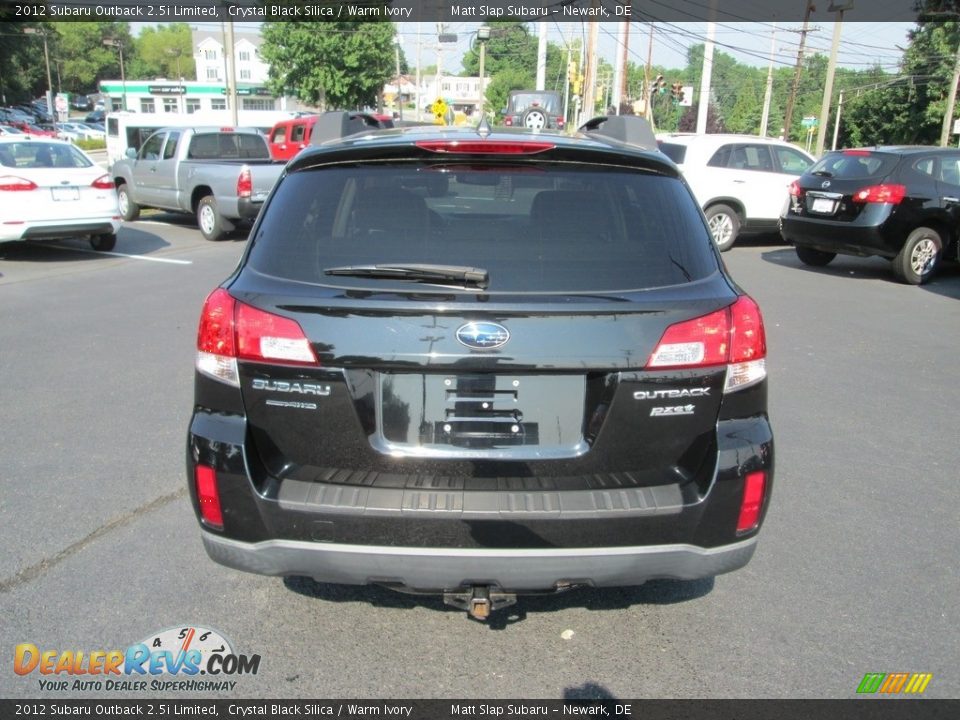2012 Subaru Outback 2.5i Limited Crystal Black Silica / Warm Ivory Photo #7