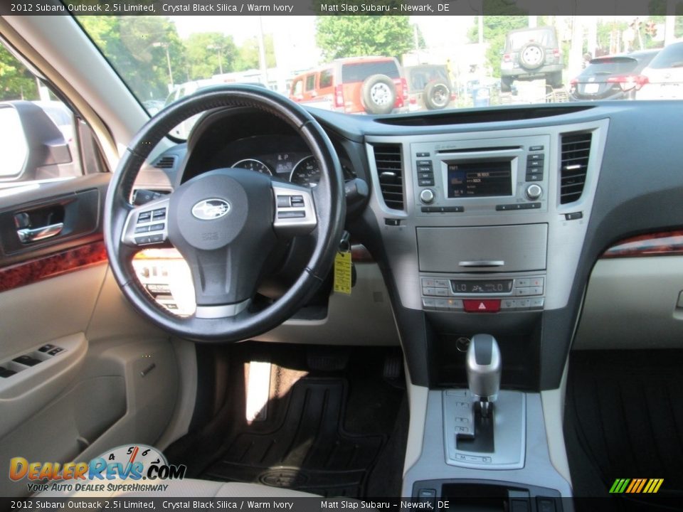 2012 Subaru Outback 2.5i Limited Crystal Black Silica / Warm Ivory Photo #10