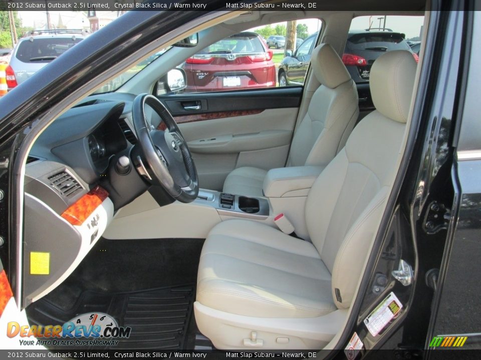 2012 Subaru Outback 2.5i Limited Crystal Black Silica / Warm Ivory Photo #13
