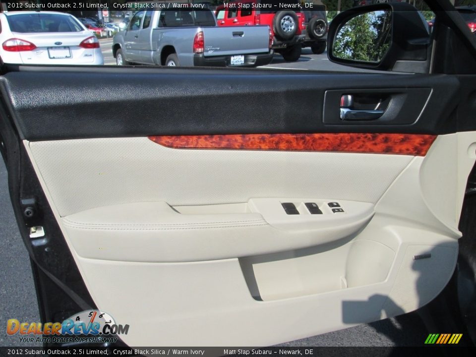 2012 Subaru Outback 2.5i Limited Crystal Black Silica / Warm Ivory Photo #14