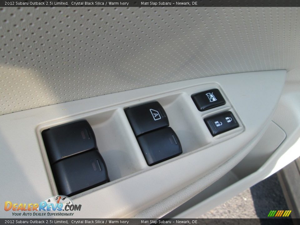 2012 Subaru Outback 2.5i Limited Crystal Black Silica / Warm Ivory Photo #15