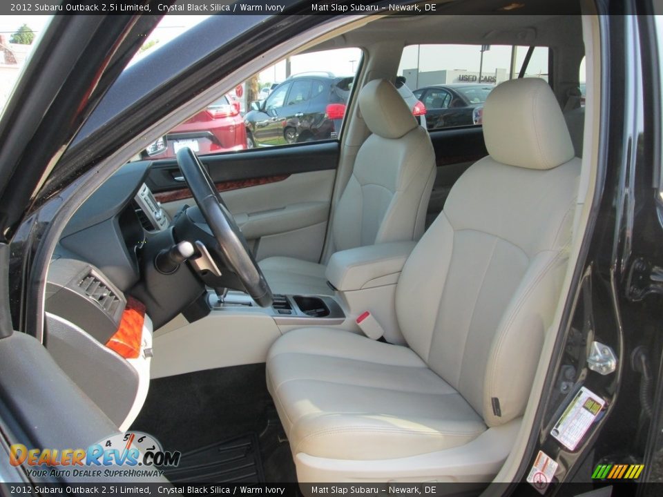 2012 Subaru Outback 2.5i Limited Crystal Black Silica / Warm Ivory Photo #16
