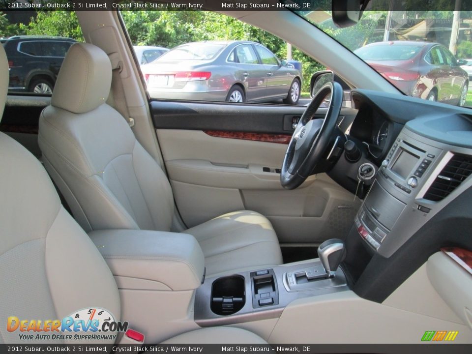 2012 Subaru Outback 2.5i Limited Crystal Black Silica / Warm Ivory Photo #17
