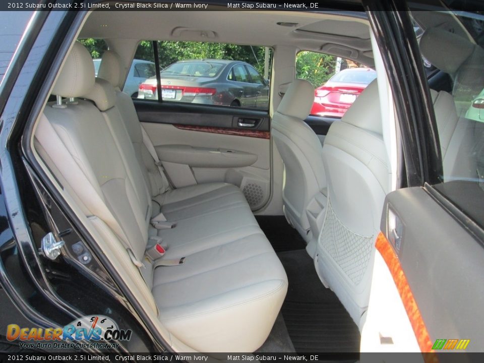 2012 Subaru Outback 2.5i Limited Crystal Black Silica / Warm Ivory Photo #19
