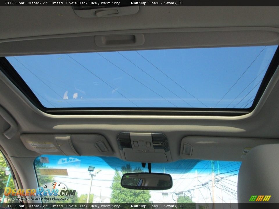 2012 Subaru Outback 2.5i Limited Crystal Black Silica / Warm Ivory Photo #21