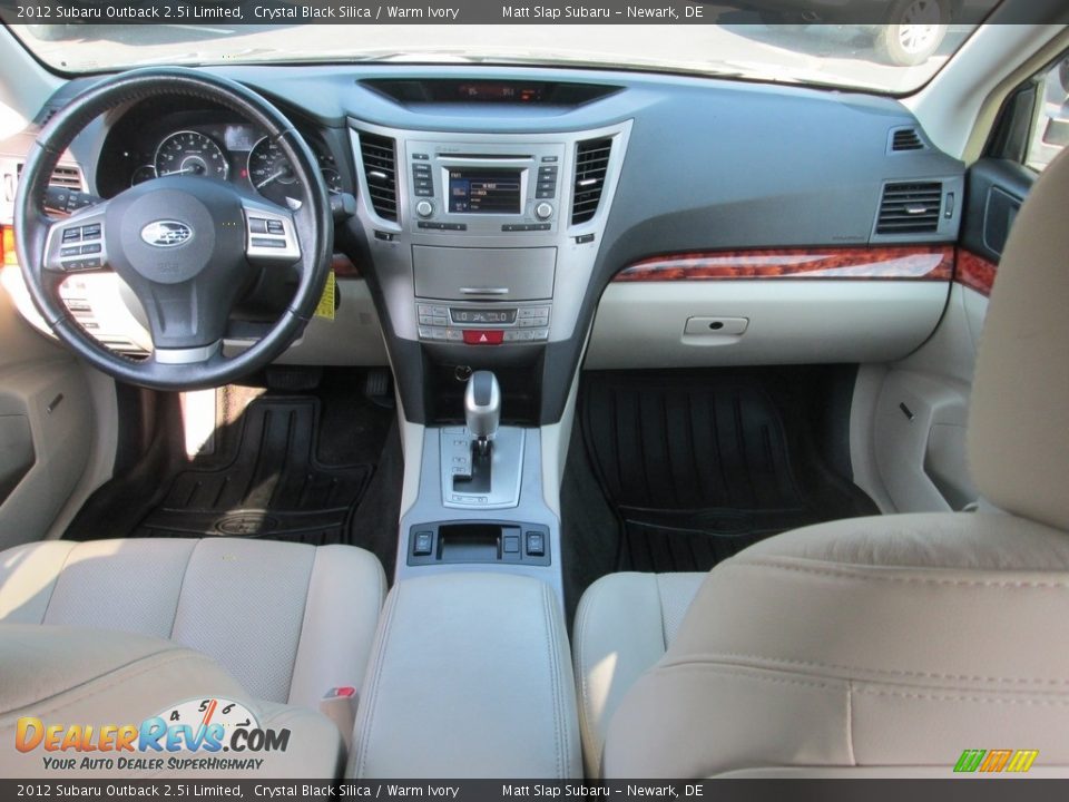 2012 Subaru Outback 2.5i Limited Crystal Black Silica / Warm Ivory Photo #25