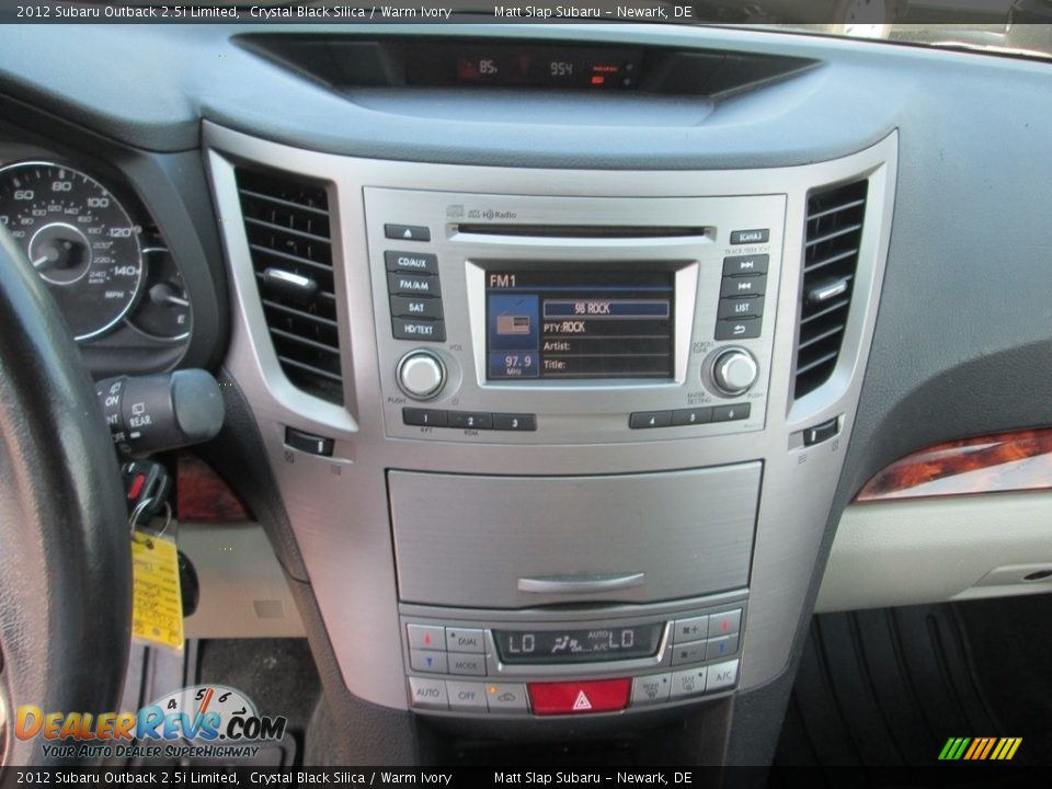 2012 Subaru Outback 2.5i Limited Crystal Black Silica / Warm Ivory Photo #26
