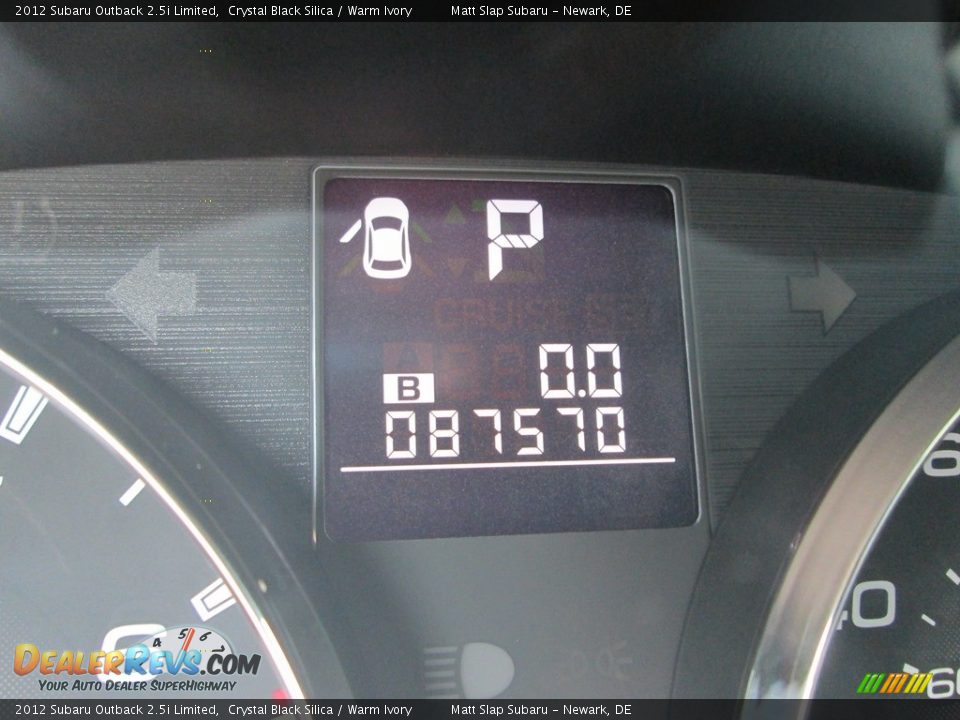 2012 Subaru Outback 2.5i Limited Crystal Black Silica / Warm Ivory Photo #29