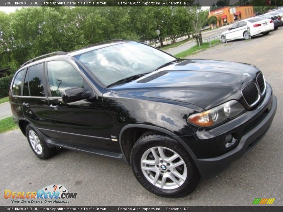 2005 BMW X5 3.0i Black Sapphire Metallic / Truffle Brown Photo #3