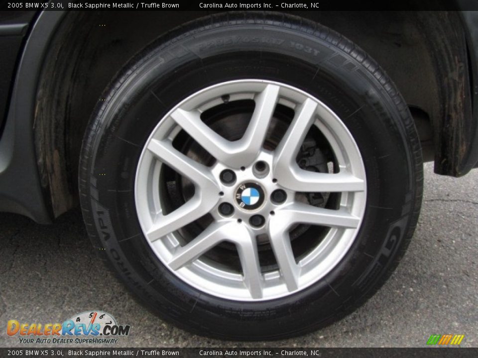 2005 BMW X5 3.0i Black Sapphire Metallic / Truffle Brown Photo #27
