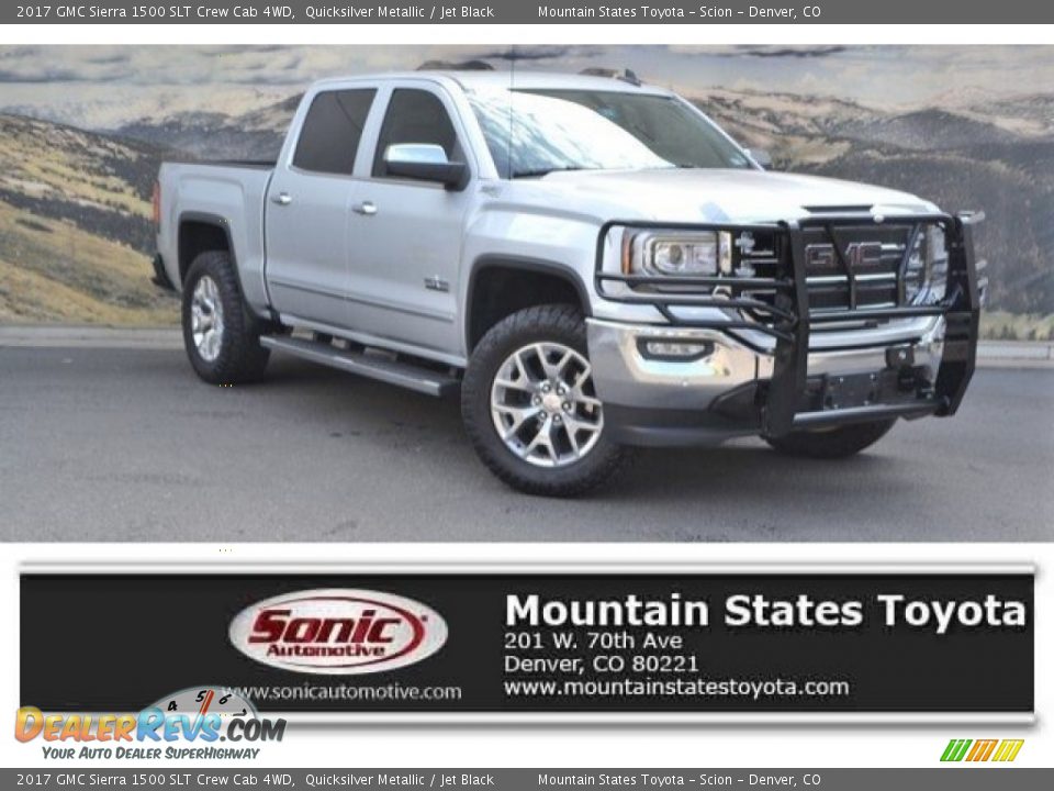 2017 GMC Sierra 1500 SLT Crew Cab 4WD Quicksilver Metallic / Jet Black Photo #1