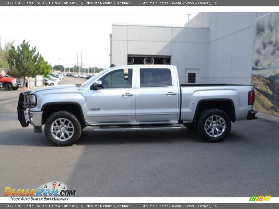 2017 GMC Sierra 1500 SLT Crew Cab 4WD Quicksilver Metallic / Jet Black Photo #3