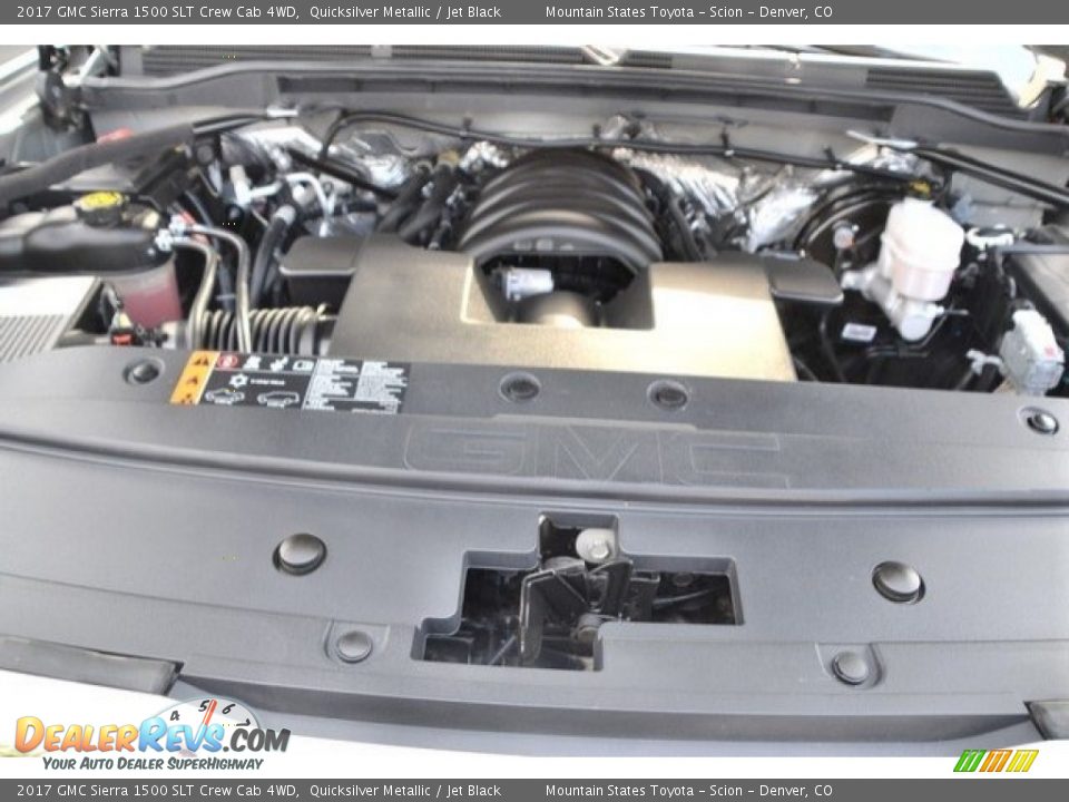 2017 GMC Sierra 1500 SLT Crew Cab 4WD Quicksilver Metallic / Jet Black Photo #9