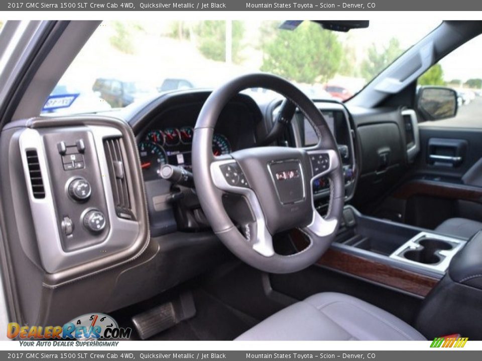 2017 GMC Sierra 1500 SLT Crew Cab 4WD Quicksilver Metallic / Jet Black Photo #10