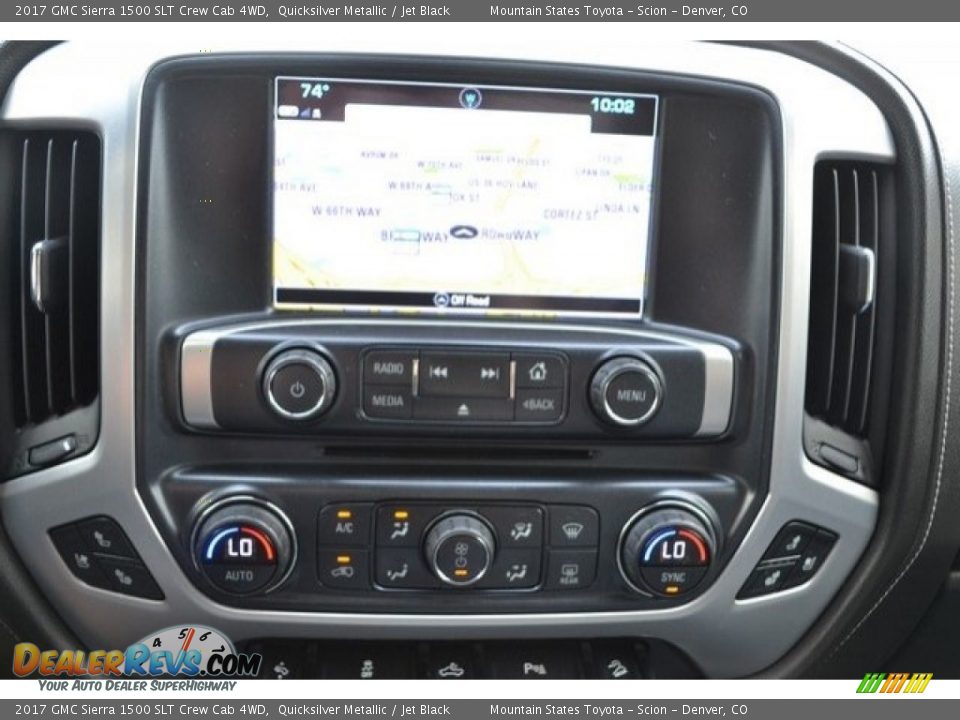 2017 GMC Sierra 1500 SLT Crew Cab 4WD Quicksilver Metallic / Jet Black Photo #11