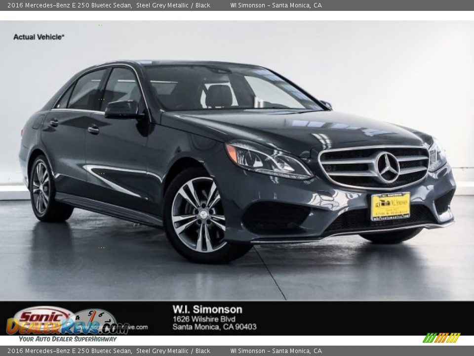 2016 Mercedes-Benz E 250 Bluetec Sedan Steel Grey Metallic / Black Photo #1