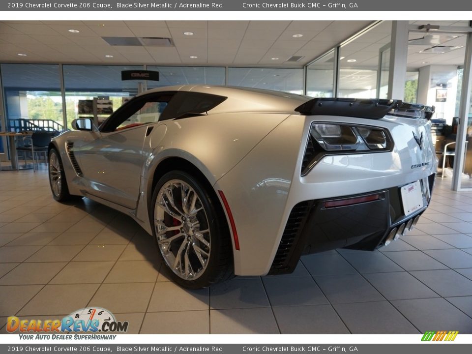 2019 Chevrolet Corvette Z06 Coupe Blade Silver Metallic / Adrenaline Red Photo #10