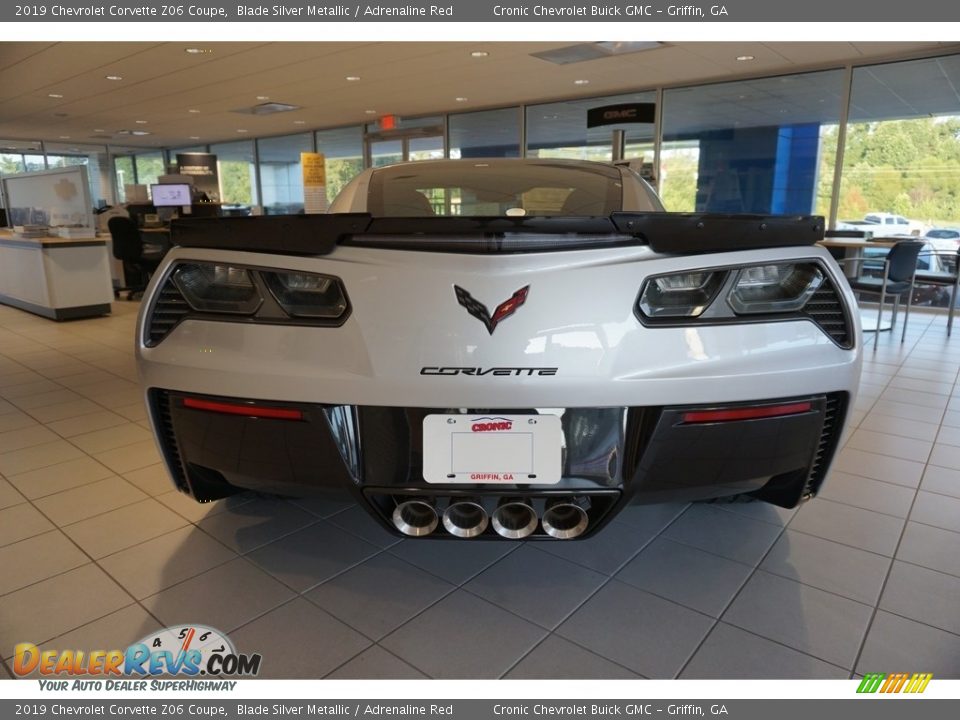 2019 Chevrolet Corvette Z06 Coupe Blade Silver Metallic / Adrenaline Red Photo #11