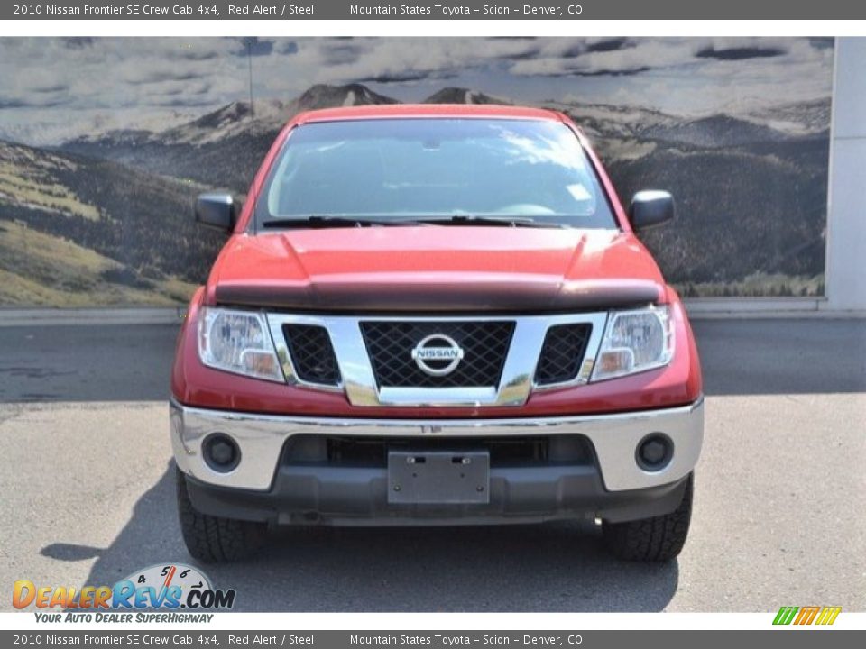 2010 Nissan Frontier SE Crew Cab 4x4 Red Alert / Steel Photo #8