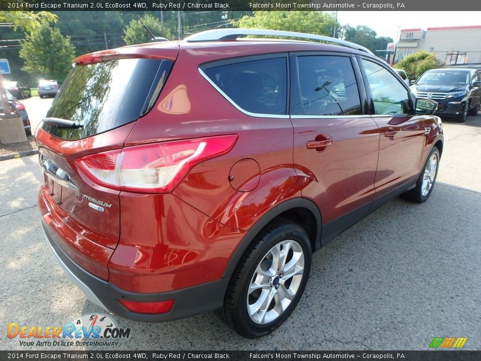 2014 Ford Escape Titanium 2.0L EcoBoost 4WD Ruby Red / Charcoal Black Photo #6