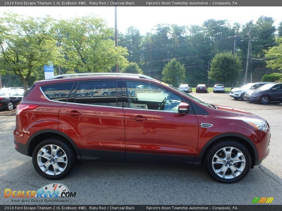 2014 Ford Escape Titanium 2.0L EcoBoost 4WD Ruby Red / Charcoal Black Photo #7
