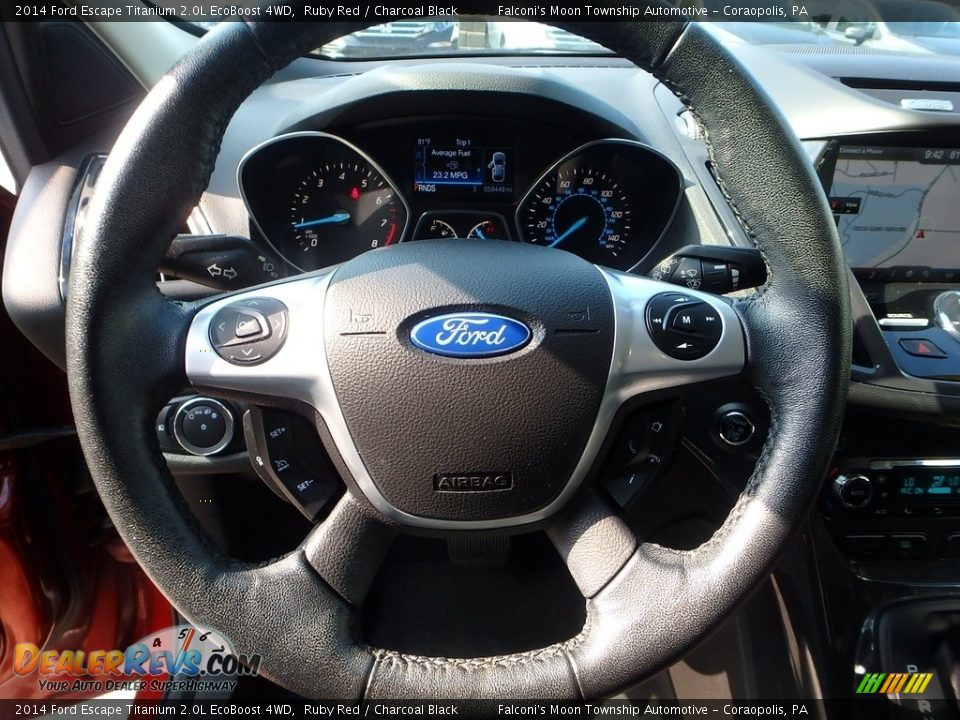 2014 Ford Escape Titanium 2.0L EcoBoost 4WD Ruby Red / Charcoal Black Photo #20