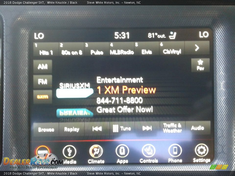 2018 Dodge Challenger SXT White Knuckle / Black Photo #20