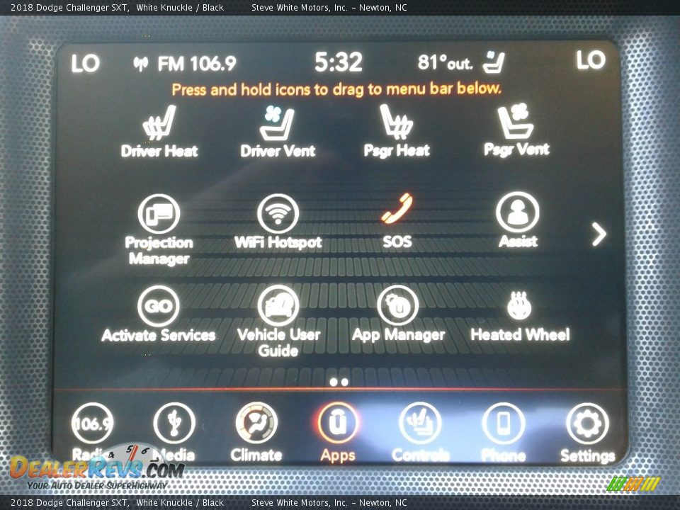 2018 Dodge Challenger SXT White Knuckle / Black Photo #24